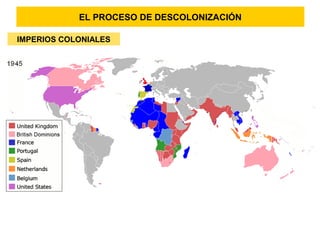 EL PROCESO DE DESCOLONIZACIÓN
IMPERIOS COLONIALES
 