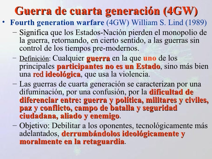 Guerras de cuarta generación y Redes Complejas Guerras de cuarta generación y Redes Complejas