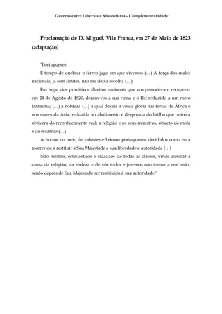 Guerras Entre Liberais E Absolutistas