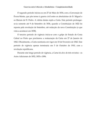 Guerras Entre Liberais E Absolutistas