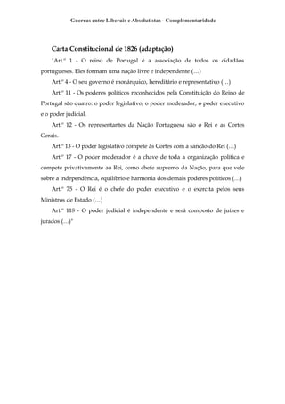 Guerras Entre Liberais E Absolutistas