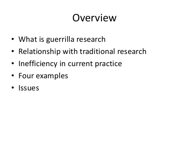 Guerilla marketing research paper
