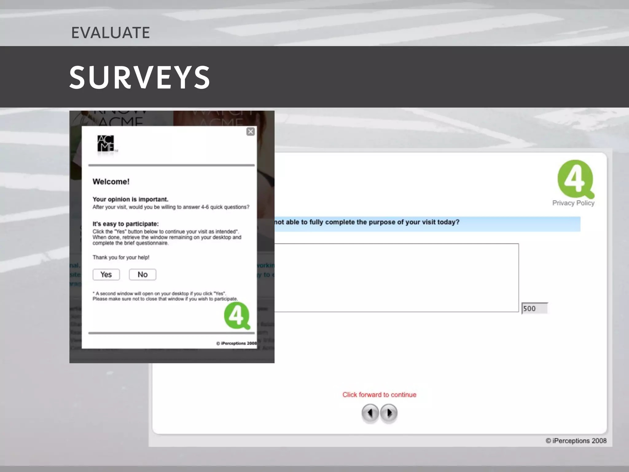 evaluate

SURVEYS
 