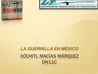 LA GUERRILLA EN MÉXICO
XÓCHITL MACÍAS MÁRQUEZ
         DN11C
 