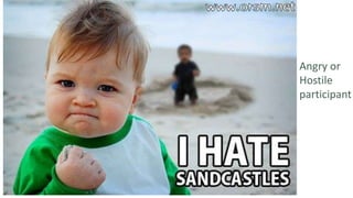 Angry or
Hostile
participant
 