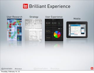 Brilliant Experience

       User Research        Strategy    User Experience
                                            ...