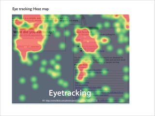 Eye tracking: Heat map
 