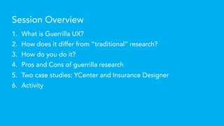 Guerrilla Procedure Intro to Guerrilla Research Methods with Maia Ottenstein | PDF