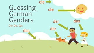 Guessing
German
Genders
Der, Die, Das
der
die
das
derdas
die
 