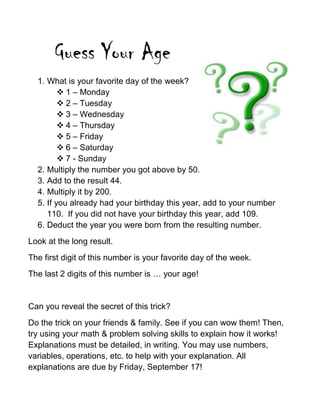 your age