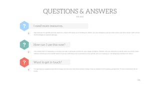 QUESTIONS & ANSWERS
Ask away
118
I need more resources.
Ask Suleman for speciﬁc journals, send me a tweet with what you’re...