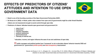 SMARTER OPEN GOVERNMENT DATA FOR SOCIETY 5.0:
ARE YOUR OPEN DATA SMART ENOUGH?
Nikiforova, A. (2021).
Smarter Open Governm...