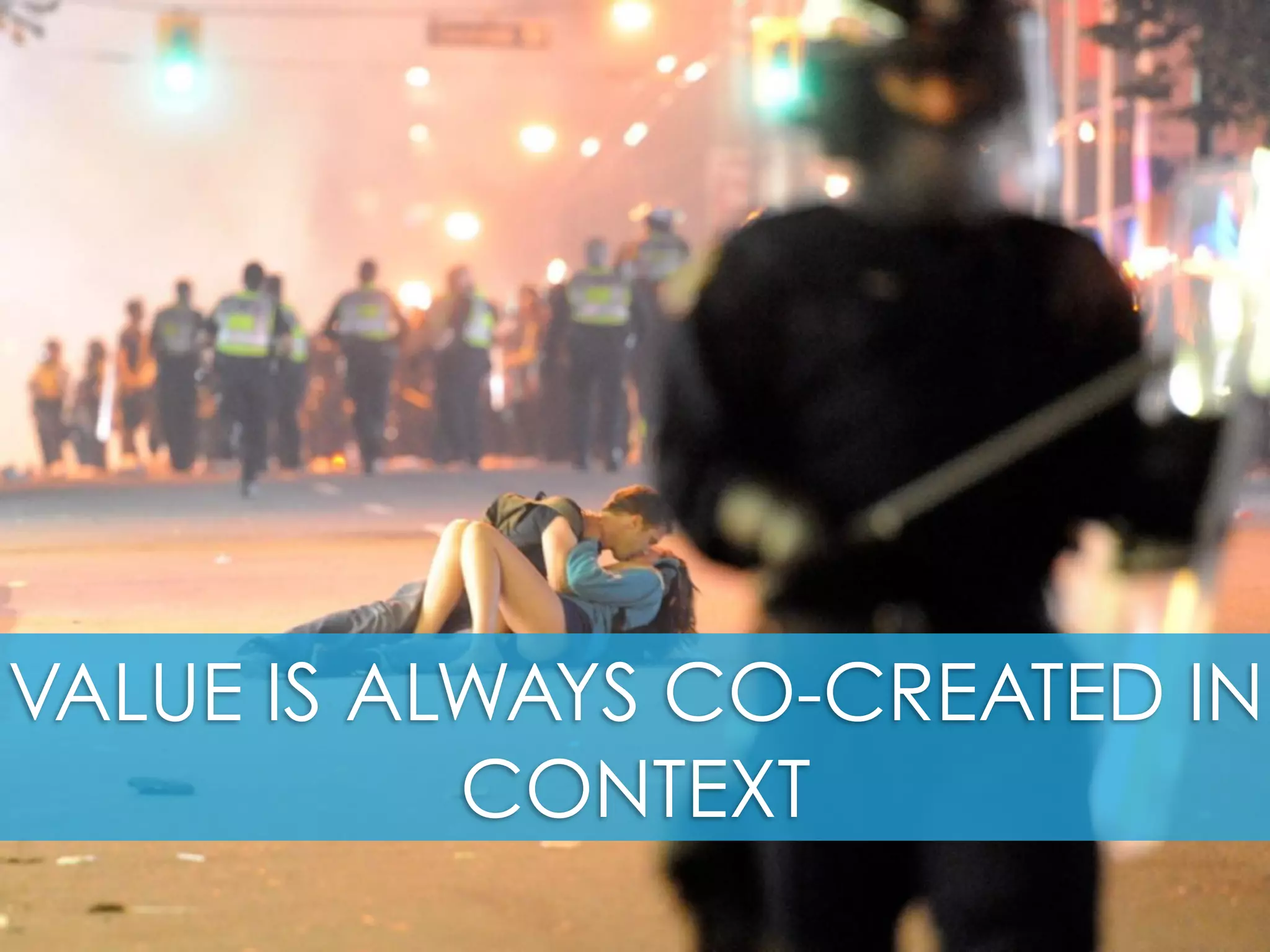 VALUE IS ALWAYS CO-CREATED IN
CONTEXT
 