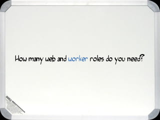 How many web and worker roles do you need?
 