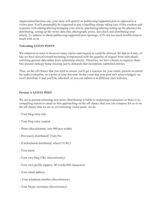 GUEST POST GUIDELINES | PDF