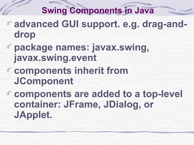 Java: GUI | PPT