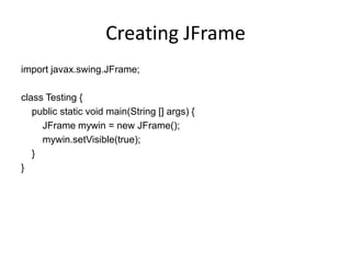 GUI Programming with Java | PPT