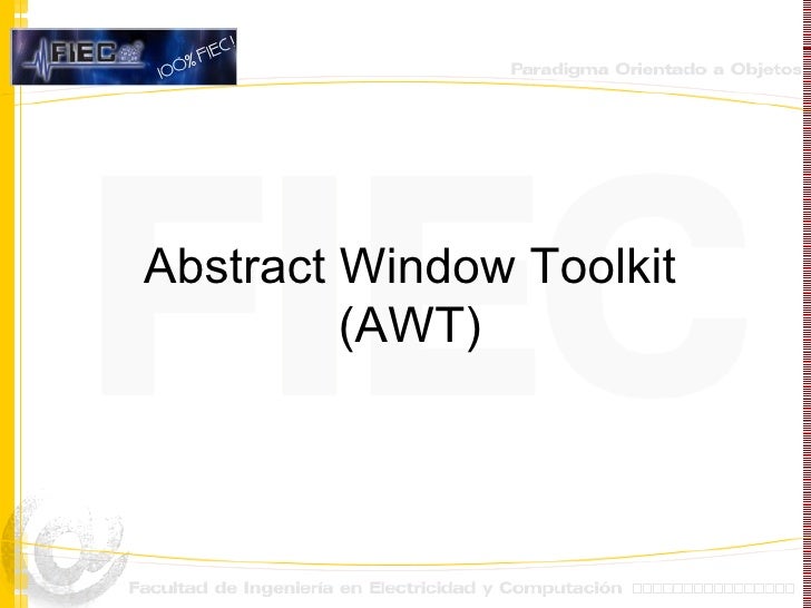 abstract window tool kit