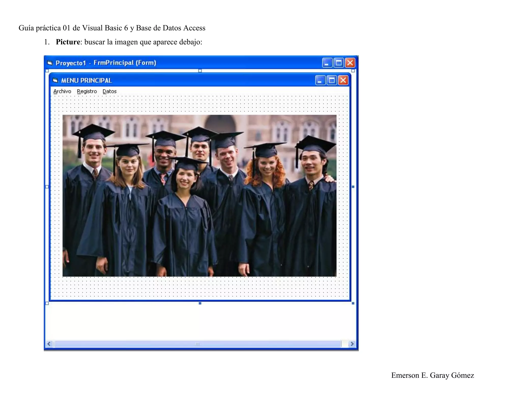 Guía práctica 01 de Visual Basic 6 y Base de Datos Access
Emerson E. Garay Gómez
1. Picture: buscar la imagen que aparece debajo:
 