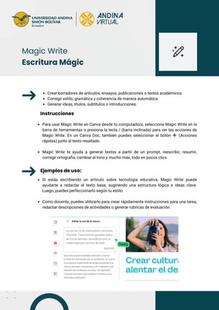 GUIA DE: CANVA + INTELIGENCIA ARTIFICIAL | PDF