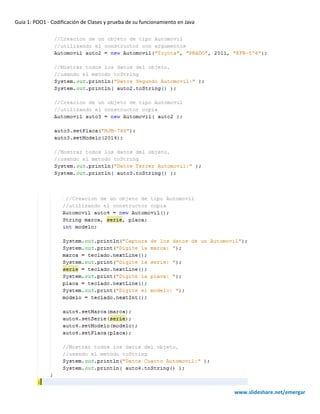 Codificacion de clases en java con NetBeans | PDF