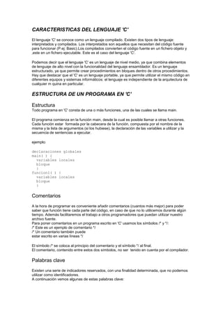 Guia en lenguaje c | PDF