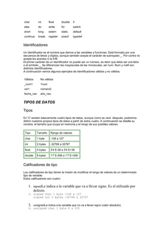 Guia en lenguaje c | PDF