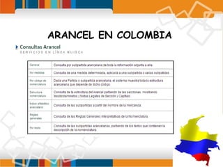 ARANCEL EN COLOMBIA

 