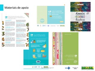 Materiais de apoio
cgan@saude.gov.br
 