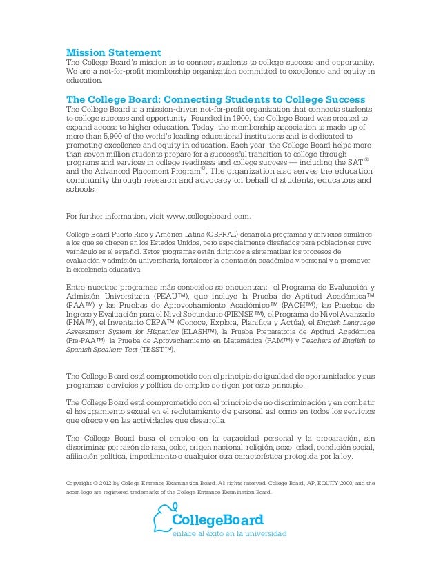 Personal statement college board