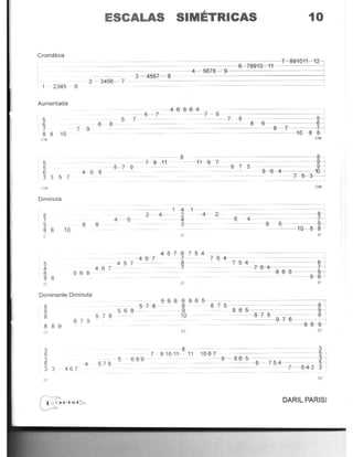 ESCALAS SIMETRICAS 10
Cromatica
6~789 1 07-H
2 - 34567
2345 6
Aumentada
- 4- EHl 6 4
5 7- 7 5
~ 15 5 7 7 5
6 6 8 8 6
7 7 9 9 7 7J8 8 10 10 8 8
O ~
O~
8 8
5 - 7-9- 11 --H--9 7 9 .
5 5 7 9 9 7 5
3 ~j6 4 6 8 8 6 4
3 3 5 7 7 5
O~ ".
Diminuta
1 4 1 I
8 2- 4-- 2 ---4 2 8-'
7 4 6 4 6 4 7
9 6 8 3 8 6 9
8 8 10 11)- 8 8
o· o' o'
4--;;- 7- 8 7 5 4
S
- 4- 6- 7 - 7-- 7 6- 4
5 4 5 7 8 7 5 4
4 467 7 'Hr4
6 5 6 8 865
8 8 8 8
o' o' o'
Dominante Diminuta
56 8- 6 865
8 57- &-- 8 875
~ I
9 56 8- - 9 8 6 5
8 578 10 8 7 5 8 16 7 9 9 7 6
8 8 9 9 8 ~
" " "
3 - -8 3
5 -- 7 8 10-11 11 10-8-7 5
S 5 - 68-9 - -9- 86- 5 3
4 578 8 ' 754 5
3 3 467 --7~6-4-3 3 ,
" "
DARIL PARISI
 