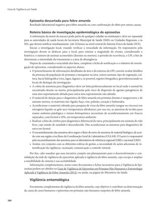 Guia de Vigilância em Saúde
374
Quadro 15 – Encerramentos dos casos de tuberculose com esquema especial, tuberculose drogar-
resistente e micobactéria não tuberculosa
Tipos de
entrada
Tuberculose com esquema especial (TB)
Tuberculose drogarresistente (TBDR) e
Micobactéria não tuberculosa (MNT)
Cura
Paciente que apresentar duas baciloscopias negativas, sendo uma em
qualquer mês de acompanhamento e outra ao final do tratamento
(5o
ou 6o
mês). Para os casos com necessidade de ampliar o tempo de
tratamento, serão considerados os 2 últimos meses.
Para registrar cura, devem-se considerar
o tempo previsto para o tratamento, as
avaliações clínicas, radiológica e bacte-
riológica. Recomenda-se a realização de
cultura para controle do tratamento a
cada 3 meses. Será considerado curado
o caso de TBMDR ou TBXDR que apre-
sentar pelo menos 3 culturas negativas
após o 12º mês de tratamento.
Tratamento
completo
Paciente que completou o tratamento sem evidência de falência, e
teve alta com base em critérios clínicos e radiológicos, por impossi-
bilidade de realizar exames de baciloscopia ou cultura.
Paciente que completou o tempo es-
tipulado para o tratamento, com evo-
lução clínica e radiológica favoráveis,
porém sem as culturas de acompanha-
mento realizadas.
Abandono Paciente interrompeu o tratamento por 30 dias consecutivos ou mais.
Paciente interrompeu o tratamento por
30 dias consecutivos ou mais.
Falência
Pacientes com: persistência da baciloscopia de escarro positiva ao
final do tratamento; doentes que no início do tratamento apre-
sentavam baciloscopia positiva (+ + ou + + +) e mantiveram
essa situação até o 4º mês; baciloscopia positiva inicial seguida de
negativação e de novos resultados positivos por 2 meses consecuti-
vos, a partir do 4º mês de tratamento.
O aparecimento de poucos bacilos no exame direto do escarro, nas
proximidades do 5º ou 6º mês do tratamento, isoladamente, não
significa, necessariamente, a falência do tratamento. O paciente
deverá ser acompanhado com exames bacteriológicos (baciloscopia,
cultura e teste de sensibilidade) para melhor definição.
Paciente que apresente duas ou mais cul-
turas positivas, dentre as três recomen-
dadas após 12o mês de tratamento ou
3 culturas positivas consecutivas após o
12° mês de tratamento, com intervalo
mínimo de 30 dias. A falência poderá
também ser considerada de acordo com
a avaliação médica e a decisão de alterar
o tratamento precocemente devido à
piora clínica e radiológica.
Óbito por
tuberculose
Paciente cujo óbito foi causado pela tuberculose, ocorrido durante
o tratamento. A causa do óbito deve estar de acordo com as infor-
mações do SIM.
Paciente cujo óbito foi causado pela
tuberculose, ocorrido durante o trata-
mento. A causa do óbito deve estar de
acordo com as informações do SIM.
Óbito por outra
causa
Paciente cujo óbito foi devido a causas diferentes da tuberculose,
ocorrido durante o tratamento. A causa do óbito deve estar de
acordo com as informações do SIM.
Paciente cujo óbito foi devido a causas di-
ferentes da tuberculose, ocorrido durante
o tratamento. A causa do óbito deve estar
de acordo com as informações do SIM.
Transferido para
outro país
Casos transferidos para outros serviços de saúde não devem ser
encerrados para realizar a transferência.
Casos transferidos para outros serviços
de saúde não devem ser encerrados para
realizar a transferência.
Mudança de
esquema
Será dado para aqueles pacientes que necessitarem alterar o es-
quema especial já adotado.
Será dado para aqueles pacientes que
necessitarem alterar o esquema especial
já adotado, seja para outro esquema
especial ou para esquema básico.
TBDR
Quando houver confirmação, por meio de teste de sensibilidade ou
teste rápido molecular para tuberculose (TRM-TB), de resistência a
qualquer medicamento antituberculose.
Casos de TBDR que evoluiu com am-
pliação da resistência, sendo necessária
a troca de categoria. Exemplo: caso
de monorresistência à isoniazida que
evoluiu para multirresistência.
Mudança de
diagnóstico
Será dada quando ocorrer alteração no diagnóstico e for elucidado
que não se tratava de um caso de tuberculose.
Será dada quando ocorrer alteração no
diagnóstico e for elucidado que não se
tratava de um caso de tuberculose.
Outras
Campo aberto para descrição do encerramento diferente dos
enumerados acima.
Campo aberto para descrição do encerra-
mento diferente dos enumerados acima.
 