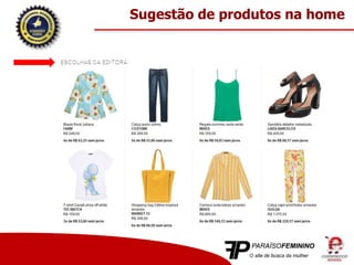 Sugestão de produtos na home
 