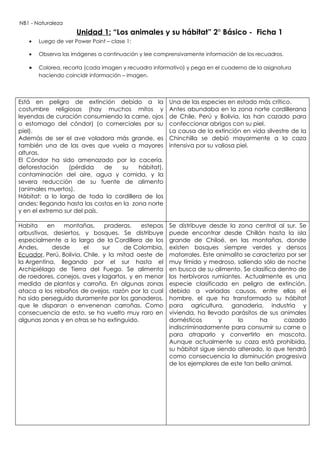 Guia los animales y su hábitat 2º básico | DOC