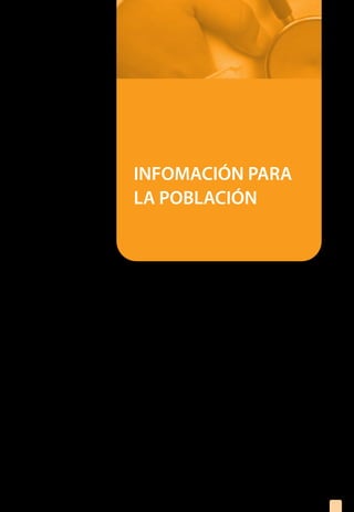 INFOMACIÓN PARA
LA POBLACIÓN
1.		 ¿Qué es la leptospirosis?
2.	 ¿Cómo se transmite la leptospirosis?
3.	 ¿Cómo ingresa la bacteria?
4.	 ¿Cuáles son los síntomas de la leptospirosis?
5.	 ¿Qué hacer en caso de padecer de algunos de los 		
	 síntomas mencionados antes?
6.	 ¿Cuál es el tratamiento?
7	 ¿Cómo afecta la enfermedad a los animales 	 	
	domésticos?
8.	 ¿Qué podemos hacer para prevenir la leptospirosis?
29
 