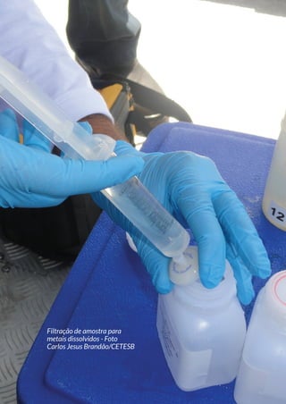 Filtração de amostra para
metais dissolvidos - Foto
Carlos Jesus Brandão/CETESB
 