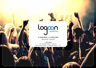 Av. Itatiaia, 654 | Sala 25
Alto da Boa Vista | Ribeirão Preto - SP
16
3011.5681
9. 8120.5010 | 9. 9273.1641
Edson Rocha - Comercial
 