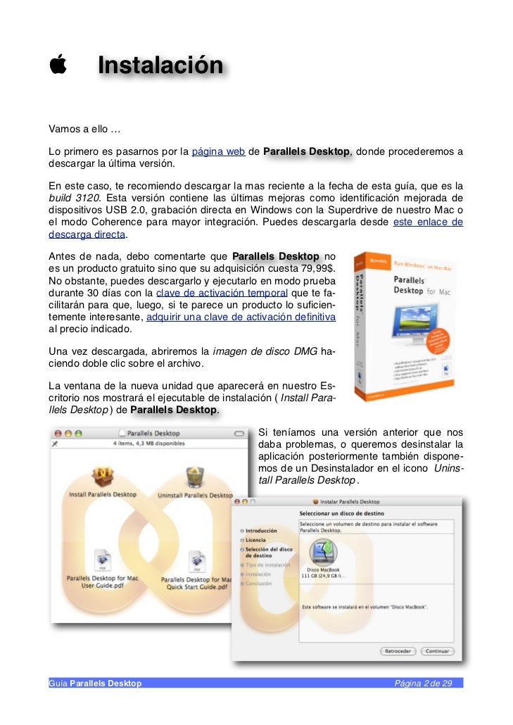 Parallels for mac support