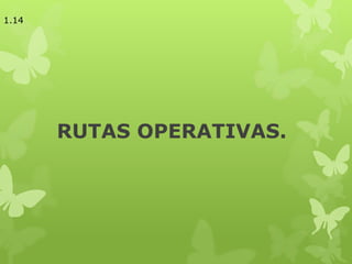 RUTAS OPERATIVAS.
1.14
 