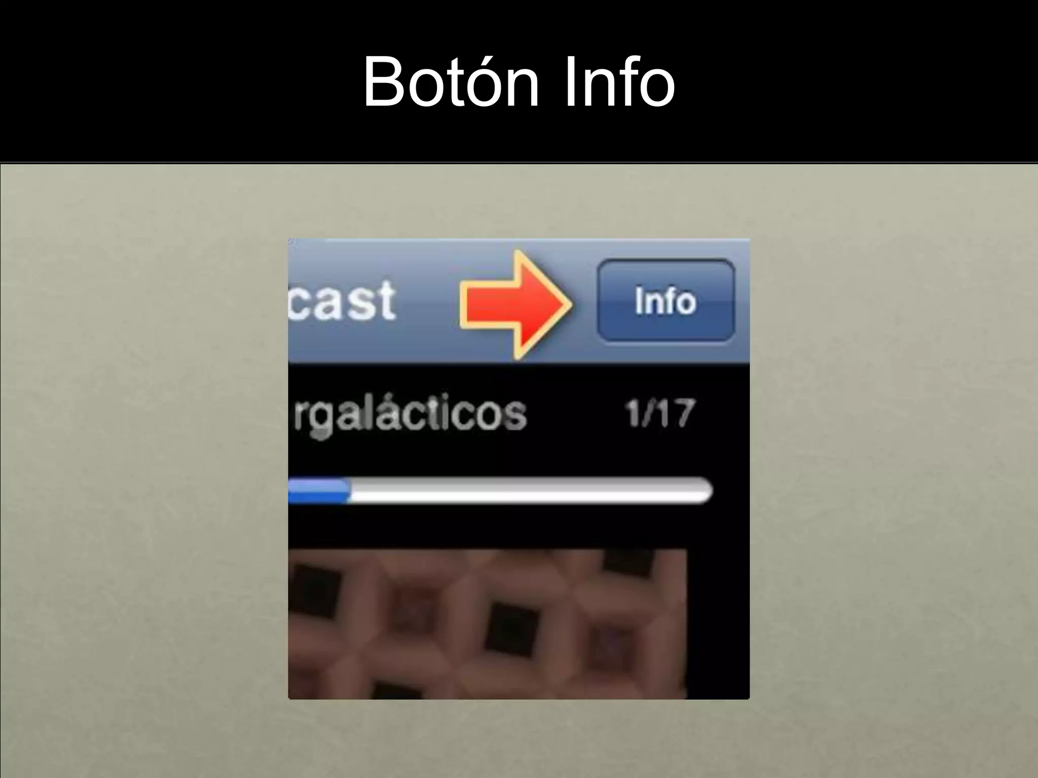 Botón Info