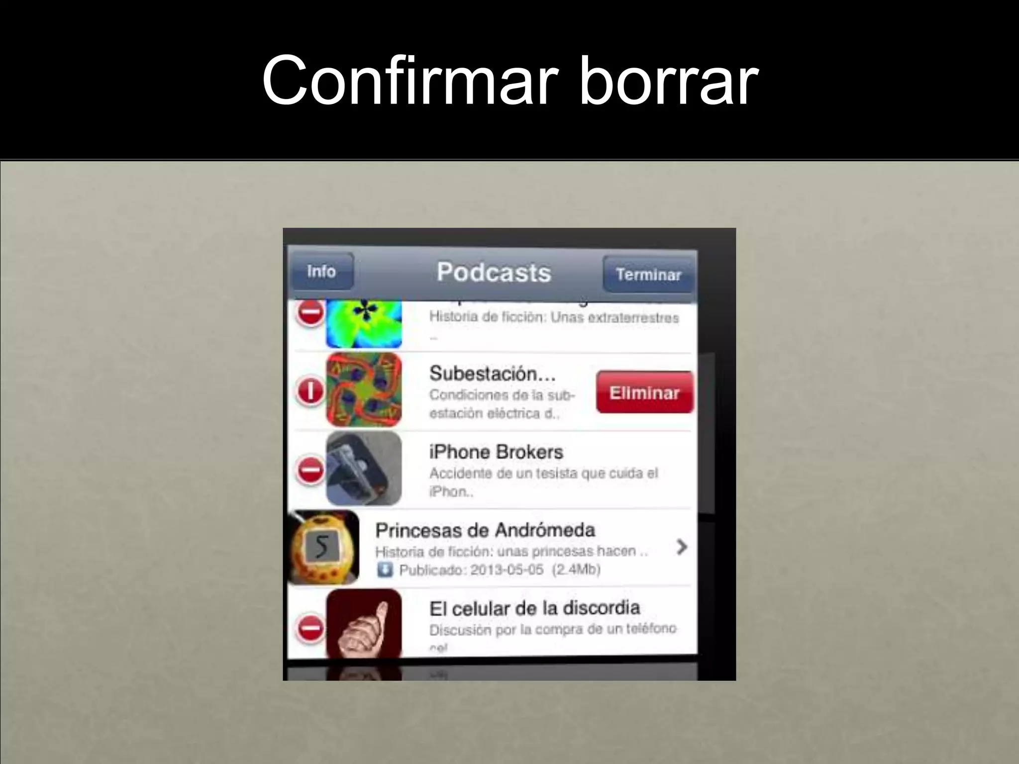 Confirmar borrar