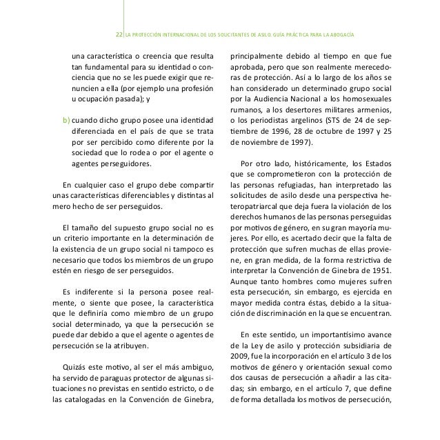 Guia Proteccion Internacional Solicitantes De Asilo