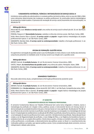 20
CURSODEGRADUAÇÃOEMSERVIÇOSOCIAL
GUIA DE PERCURSO - SERVIÇO SOCIAL
C
OFICINA  DE  FOR
SEMINÁRIOS  TEMÁTICOS  II
4º  SEMESTRE
 