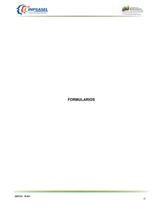 GEPI-01. 16.001
15
FORMULARIOS
 
