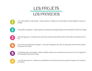 LES$PROJETS$
LOS$PROYECTOS
1
2
3
4
5
6

 