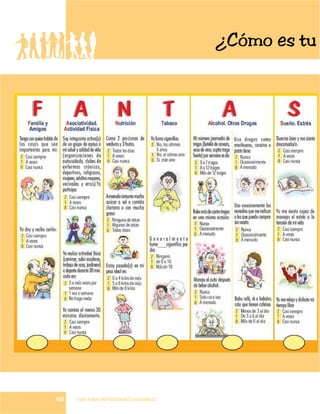 GUÍA PARA UNIVERSIDADES SALUDABLES40
¿Cómo es tu
 