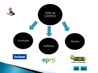 POR SU CAPITALPrivadasMixtasPúblicas