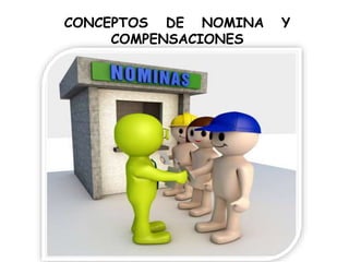 CONCEPTOS DE NOMINA Y
COMPENSACIONES
 