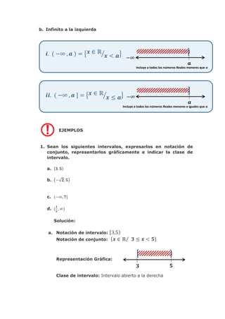Guia 1. intervalos reales. segundo periodo | PDF