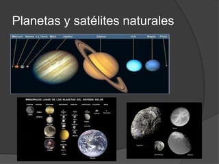 Planetas y satélites naturales
 